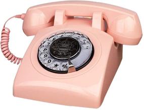 img 3 attached to 📞 Pink Telephones Vintage Rotary Dial Corded Telephone - Classic 1930s Antique Phone, Ideal Old Fashion Business Telephone for Home Office Decor and Collections