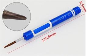 img 1 attached to 🛠️ iPhone 7 LCD Screen Display and Battery Disassemble Opening Repair Tool - DonkeyEmma CB 0.6mm Tri Wing Screwdriver with Y Tip (Blue)