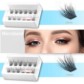 img 3 attached to 👁️ Enhanced Eyelash Extension Kit EYELASH EVOLUTION - Volume Cluster Lashes 12mm 14mm Effect Remover, Dual End Bond Tweezer, BOND GLUE, Glass Coating Brush, Individual Lash 24 Clusters Volume (2x Kit-Lash + Multi Functional Set)