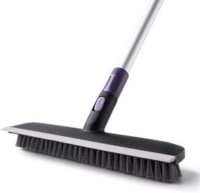 img 4 attached to 🧹 Versatile AKOMA Push Broom: Effortless Tile Floor Cleaning with Water Remove Squeegee and Extendable Long Handle - Ideal for Bathroom and Kitchen