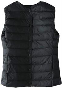 img 4 attached to Womens Lightweight Puffer Packable Waistcoat