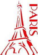 🗼 eiffel tower french decor stencil: paris stencil for painting template (s: 4.5 x 6.5 inch) logo