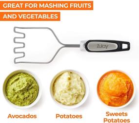 img 3 attached to 🥔 Zulay Kitchen Stainless Steel Potato Masher - High-Quality Hand Tool and Metal Wire Utensil for Superior Bean, Avocado, Egg, Mini Mashed Potatoes, Banana, and More Food