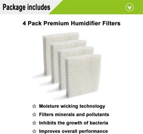 img 2 attached to 🌬️ Lemige 4 Pack Humidifier Wicking HFT600 Filters T - Compatible with Honeywell HEV615 and HEV620 Tower Humidifiers (Compare to HFT600T HFT600PDQ)