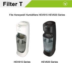 img 1 attached to 🌬️ Lemige 4 Pack Humidifier Wicking HFT600 Filters T - Compatible with Honeywell HEV615 and HEV620 Tower Humidifiers (Compare to HFT600T HFT600PDQ)