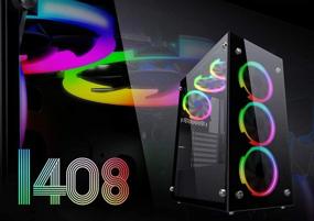 img 4 attached to Raidmax i4 Series Gaming Computer Case: ATX Desktop 🖥️ with USB 3.0, Tempered Glass Window, 120mm ARGB LED Fans (i408)