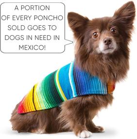 img 3 attached to 🐶 Mexican Serape Blanket Handcrafted Dog Poncho - Southwestern Tie Dye Dog Clothing - Coat - Costume - Sweater - Vest
