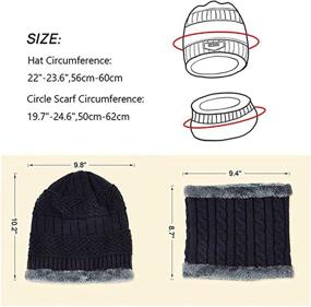 img 2 attached to Knitted Hat Hats Bonnet Slouchy Beanie Hat Men Activities