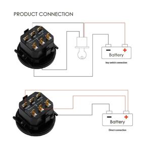 img 1 attached to 🔋 Водонепроницаемый индикатор свинцово-кислотной аккумуляторной батареи для гольф-кара, лодки, клубного кара, погрузчика и аккумуляторного оборудования - улучшенный метр емкости аккумулятора