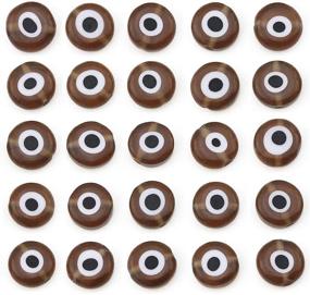 img 1 attached to 👁️ COIRIS 140pcs Light Brown Evil Eye Glass Beads - Handmade Lampwork Charms for DIY Jewelry Crafting