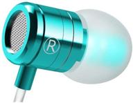 granvela v3 hd aluminium-shell earbuds with mic - ice green: perfect for iphone, itouch & more 3.5mm aux music players logo