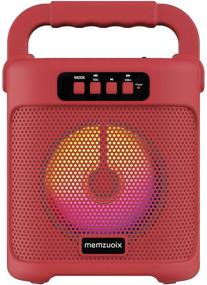 img 4 attached to 🔴 memzuoix Portable Bluetooth Speaker: Rechargeable Wireless Speaker for Indoor/Outdoor Parties, Red