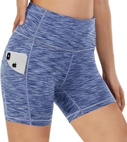 img 4 attached to Heathyoga Women's High Waist Biker Shorts with Pockets - Ideal for Yoga, Workouts, and Running