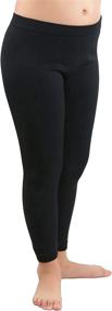 img 1 attached to 👖 ToBeInStyle Girls' Full-Length Seamless Polyester Leggings - Clothing