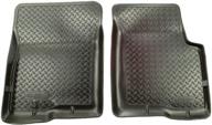 husky liners classic style front floor mats - fits 1998-08 subaru forester, black (34061) logo