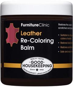img 4 attached to 🛋️ "FurnitureClinic Leather Re-Coloring Balm | Нетоксичный восстанавливающий кожу крем для мебели | 16 цветов ремонтного кожаного крема (Бордо) | 8,5 жидких унций