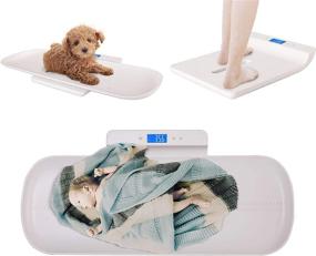 img 4 attached to Digital Baby, Pet, and Multi-Function Scale: Accurate Weight and Height Measurement for Toddler, Adult, Puppy, Cat, and Dog (Max: 220lbs), with ±10g Precision, KG/LB/OZ Units, and Blue Backlight