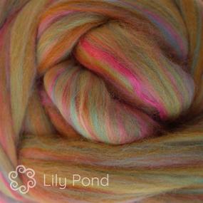 img 3 attached to 🌿 Merino Bamboo Fiber Blend: Luxuriously Soft Combed Top Roving for Spinning, Felting, Soap Making, Dryer Balls & More! Lily Pond