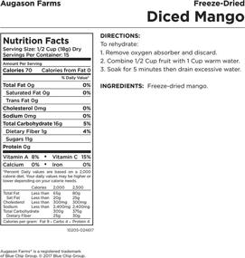 img 2 attached to 🥭 Freeze Dried Diced Mango - Augason Farms 9.52 oz No. 10 Can