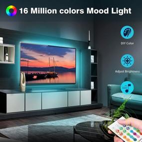 img 2 attached to Brighten Your Entertainment: Nexillumi LED Lights for 60-75 Inch TVs