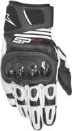 🧤 alpinestars smx plus v2 motorcycle glove for men - black/white (size: large) logo