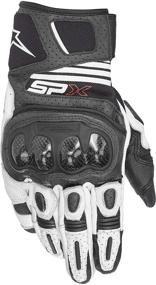 img 1 attached to 🧤 Alpinestars SMX Plus V2 Motorcycle Glove for Men - Black/White (Size: Large)