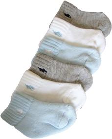 img 2 attached to Polo Ralph Lauren Baby Boy's 6-Pack Quarter Length Sport Socks with Grippers for Infants