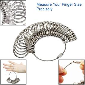 img 1 attached to 📏 Yasumai Ring Mandrel Sizer Tool: Measure, Size & Craft Jewelry with Precision using Metal Mandrel, Finger Sizing Stick, and 27 Pcs Circle Models! Includes Jewelry Sizer Tool and Rubber Jewelers Hammer