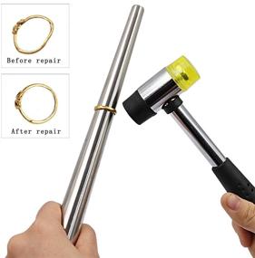 img 3 attached to 📏 Yasumai Ring Mandrel Sizer Tool: Measure, Size & Craft Jewelry with Precision using Metal Mandrel, Finger Sizing Stick, and 27 Pcs Circle Models! Includes Jewelry Sizer Tool and Rubber Jewelers Hammer