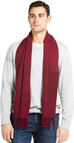 img 4 attached to 🧣 Luxuriously Comfortable Fishers Finery Cashmere Scarf: The Perfect Men's Accessory for Winter