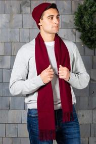 img 2 attached to 🧣 Luxuriously Comfortable Fishers Finery Cashmere Scarf: The Perfect Men's Accessory for Winter