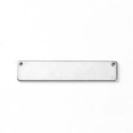 🔖 10 count stainless steel rectangle bar metal stamping blank tag - 39mm x 8mm with holes logo