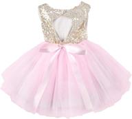 👗 stylish agqt sequins tutu dress: sleeveless princess birthday dress for baby girls (size 3m-4t) logo