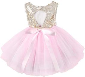 img 4 attached to 👗 Stylish AGQT Sequins Tutu Dress: Sleeveless Princess Birthday Dress for Baby Girls (Size 3M-4T)