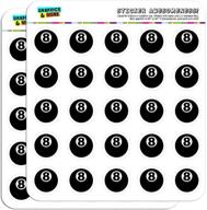 🎱 clear eight ball pool billiards 1" planner calendar scrapbooking crafting stickers: organize in style logo