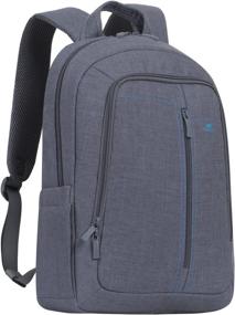 img 4 attached to 💻 Rivacase 7560: Slim, Light & Water-Resistant Grey Laptop Backpack for 15.6 Inch Devices