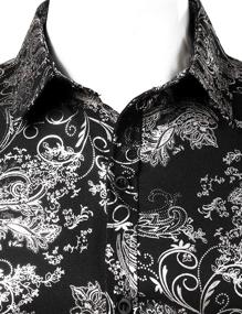 img 2 attached to 👔 ZEROYAA Paisley Printed Men's Designer Shirts for a Stylish and Luxurious Look