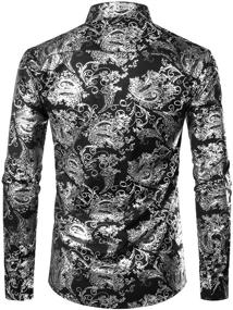 img 3 attached to 👔 ZEROYAA Paisley Printed Men's Designer Shirts for a Stylish and Luxurious Look