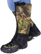 waterproof leg gaiters for boots - ideal for hiking, climbing, hunting, and snow activities - high leg gaiters for men and women logo