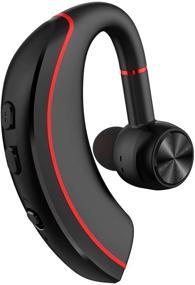 img 4 attached to 🎧 Bluetooth-гарнитура Yamipho Red - Bluetooth 5.0 наушник с микрофоном, 12 часов разговора, беспроводные бизнес-наушники и наушники для iPhone, Android, ноутбук - подходит для правого/левого уха, водительские наушники.