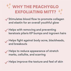 img 2 attached to 🍑 PEACHYGLO Korean Exfoliating Glove for Body - 2Pcs Set: Viscose Deep Exfoliating Mitts for Softer, Youthful, and Silky Skin, Gentle Body Scrubber for Keratosis Pilaris