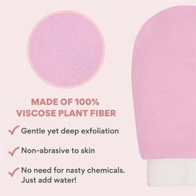 img 1 attached to 🍑 PEACHYGLO Korean Exfoliating Glove for Body - 2Pcs Set: Viscose Deep Exfoliating Mitts for Softer, Youthful, and Silky Skin, Gentle Body Scrubber for Keratosis Pilaris