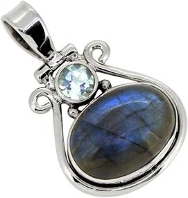 img 1 attached to YoTreasure Labradorite Sterling Silver Pendant