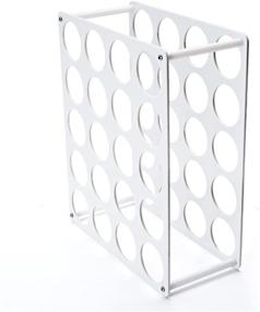 img 3 attached to 📦 High-Capacity Lightweight Acrylic Vinyl Roll Holder with 20 Holes - Sturdy Storage Solution (White)