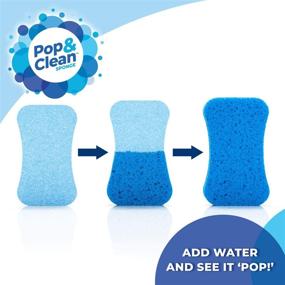 img 1 attached to 🌿 Biodegradable Pop & Clean Compressed Household Cleaning Sponge, 4-3/4"x2-3/4"x5/8" - 8-Pack