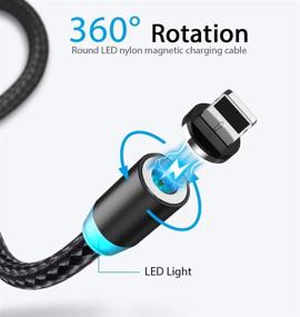 img 3 attached to 💡 Magnetic Charging Cable 2-Pack, 6ft - Terasako 3-in-1 Nylon Braided Cord for Mirco USB, Type C, and iProduct Devices (Magnetic Connector Not Included)