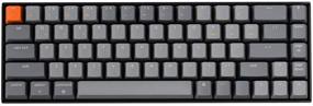 img 3 attached to ⌨️ Keychron K6: Компактная 68-клавишная беспроводная игровая механическая клавиатура с белой подсветкой LED, функцией нажатия одновременно всех клавиш (N-Key Rollover) и оптическими переключателями красного цвета - совместима с Mac и Windows