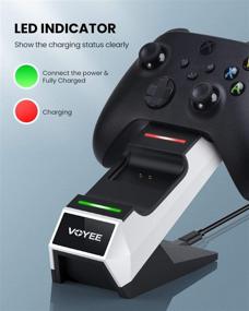 img 1 attached to 🎮 VOYEE Xbox Series X Controller Charger Stand - Fast Dual Charging Station for S/X + 2 Battery Packs for Xbox Series X Controllers (Not for One Series)