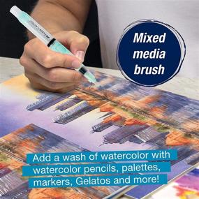 img 1 attached to 🖌️ Faber-Castell Deluxe Water Brush Pen: Refillable Aqua Brush Pen for Vibrant Watercolor Art