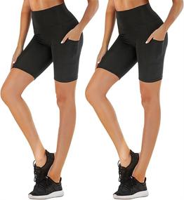 img 4 attached to 🩳 Comfortable FULLSOFT 3 Pack Biker Shorts for Women - Perfect for Summer Workout, Running, Yoga - Available in Regular and Plus Sizes!
